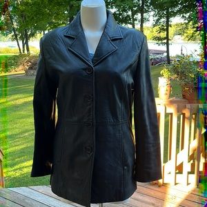 Modern Essentials black leather jacket S